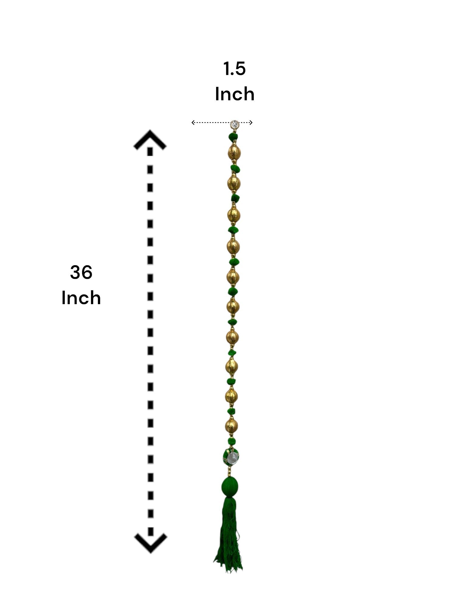 36" Gota Ball Lari With Tassels, set of 5