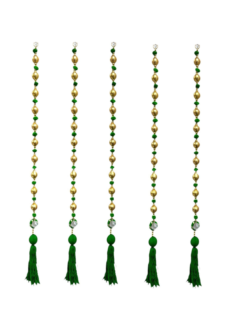 36" Gota Ball Lari With Tassels, set of 5