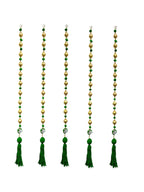 36" Gota Ball Lari With Tassels, set of 5