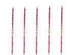 52" Long Pompom & Real Mirror Lari, Set of 5