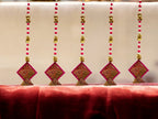 26" Long Gota Ball & Pearl Lari with Kite Tassels for Lohri or Makar Sankranti, Set of 5