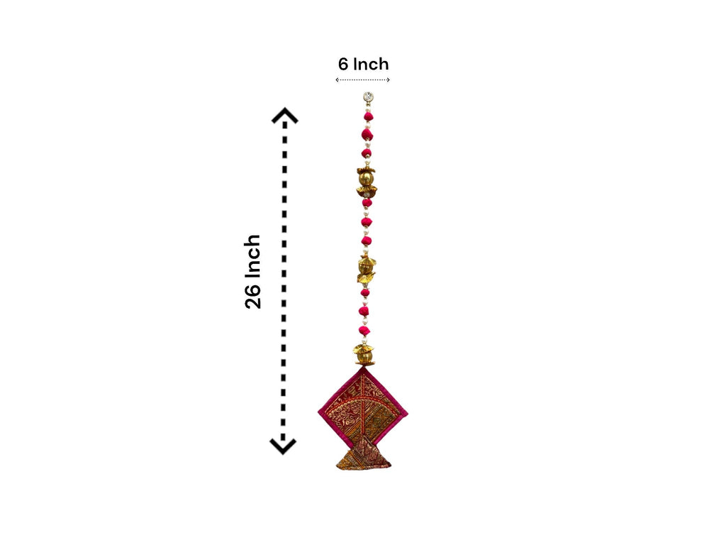 26" Long Gota Ball & Pearl Lari with Kite Tassels for Lohri or Makar Sankranti, Set of 5