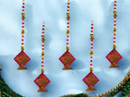 26" Long Gota Ball & Pearl Lari with Kite Tassels for Lohri or Makar Sankranti, Set of 5