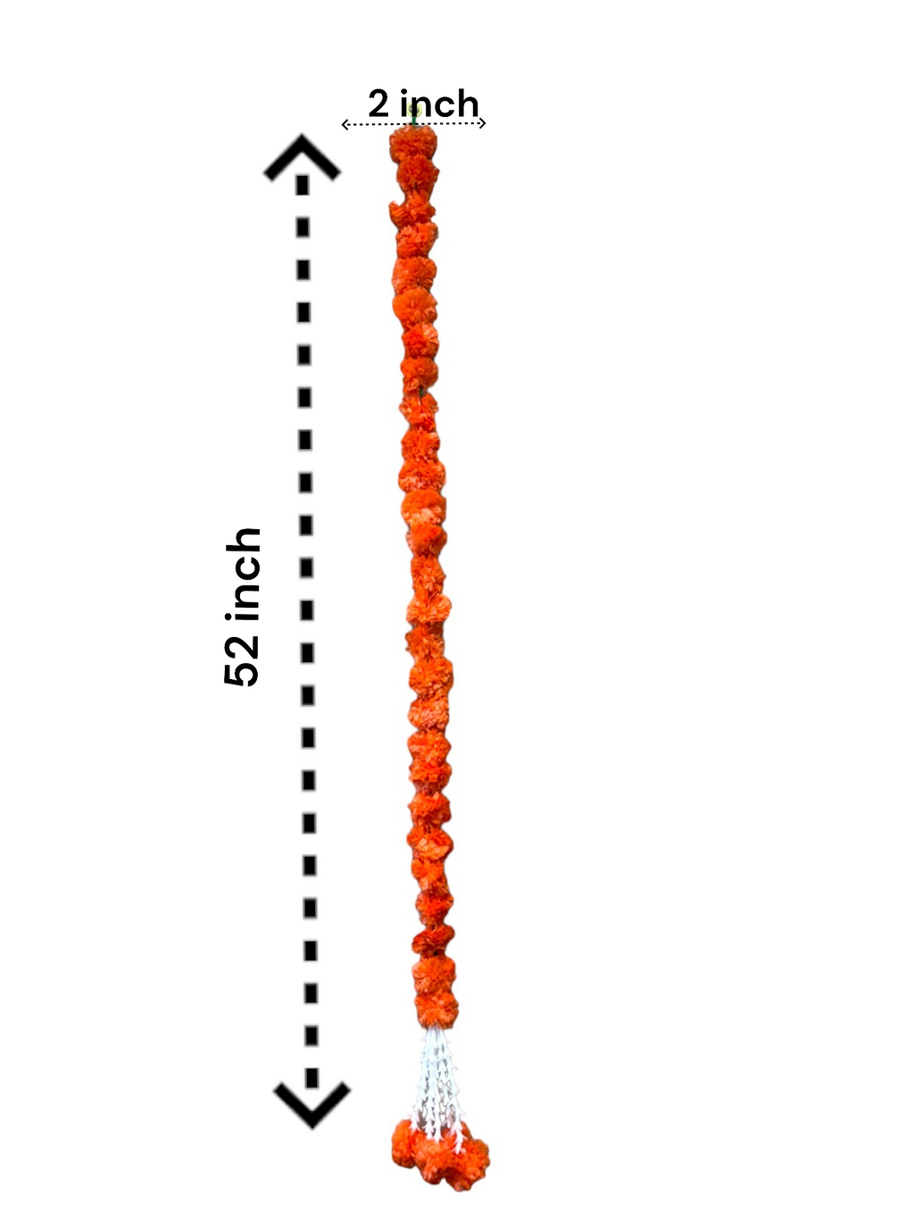 52" Long Artificial Marigold Lari, Set of 5