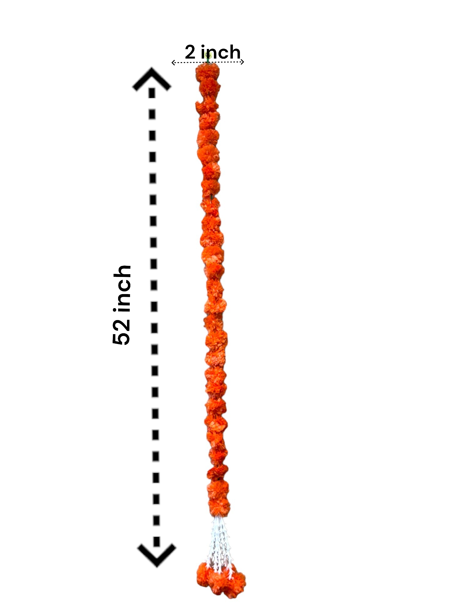 52" Long Artificial Marigold Lari, Set of 5