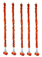 52" Long Artificial Marigold Lari, Set of 5