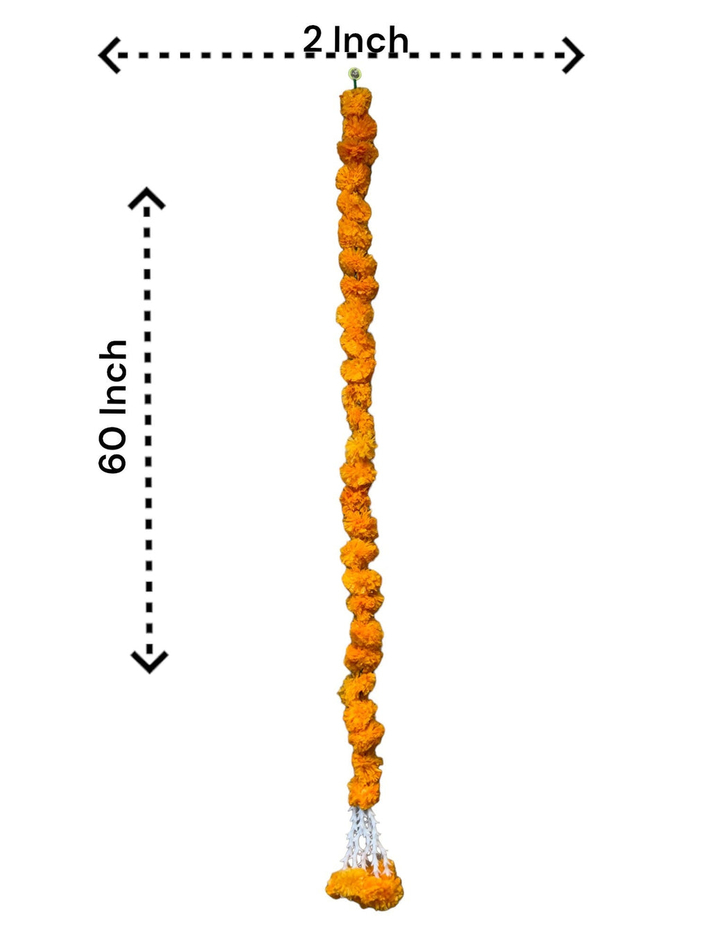 60" Long Artificial Marigold Lari, Set of 5