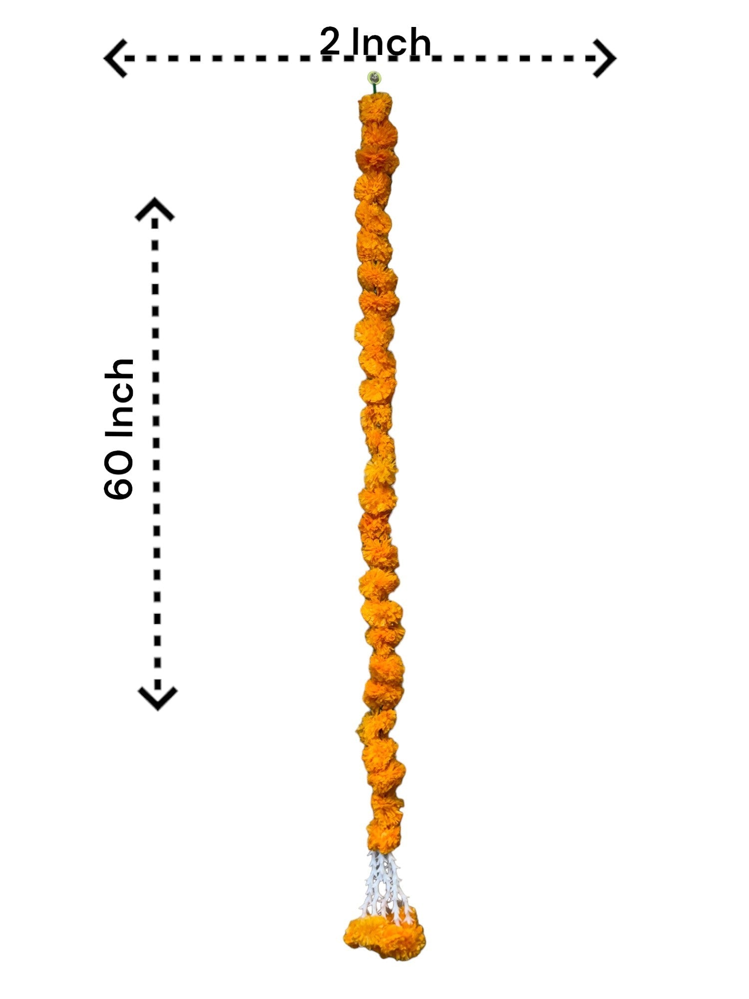 60" Long Artificial Marigold Lari, Set of 5