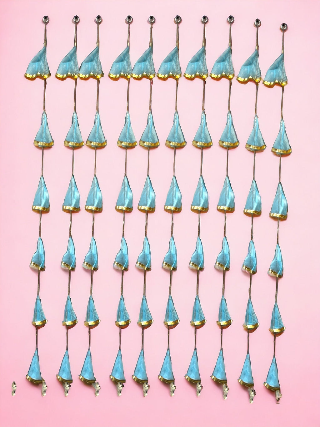 Net Fabric and Gota Lari, Set of 10