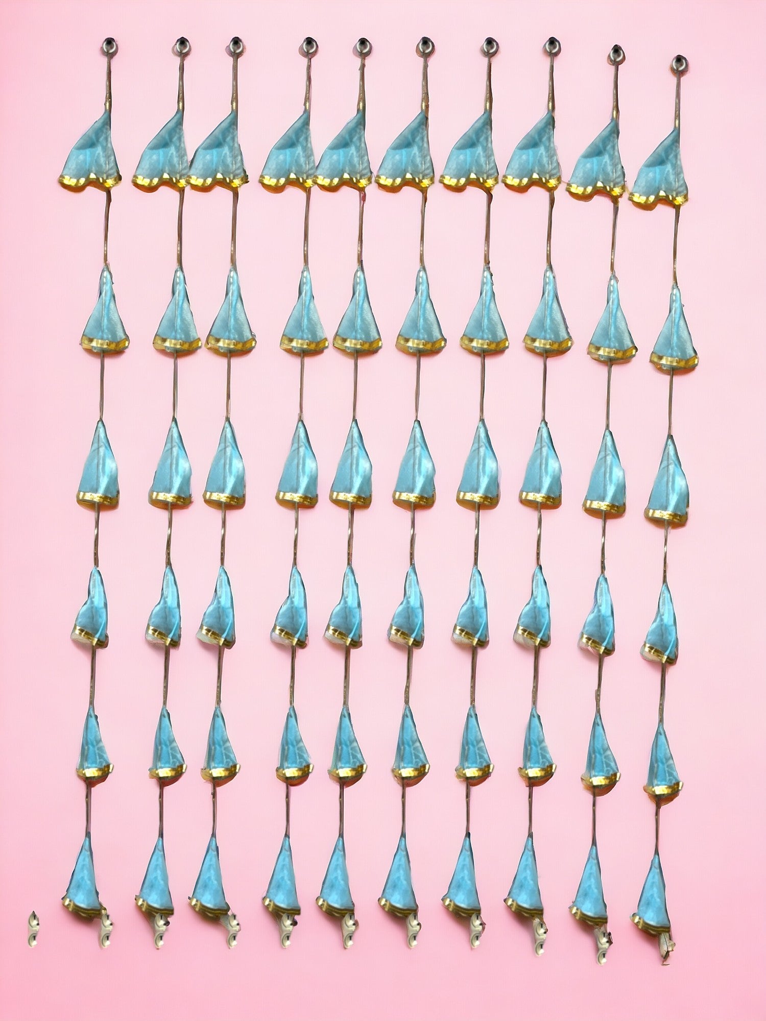 Net Fabric and Gota Lari, Set of 10