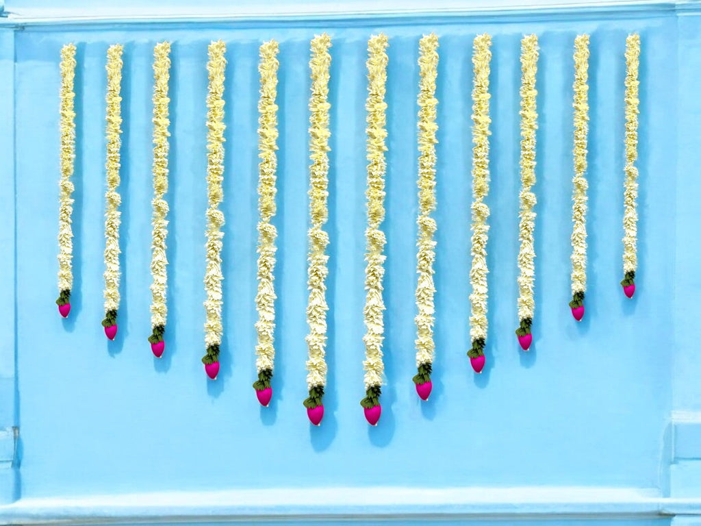 3 Feet Long Plastic Lotus Lari, Set of 12