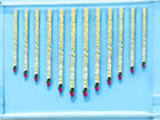 3 Feet Long Plastic Lotus Lari, Set of 12