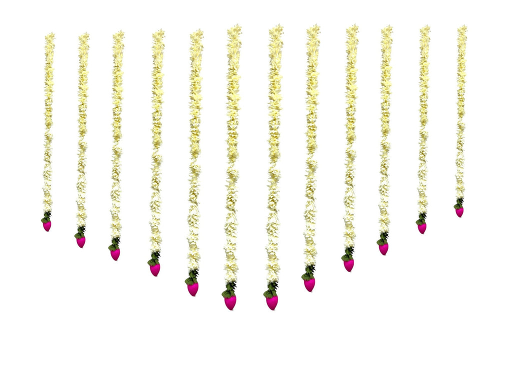 3 Feet Long Plastic Lotus Lari, Set of 12