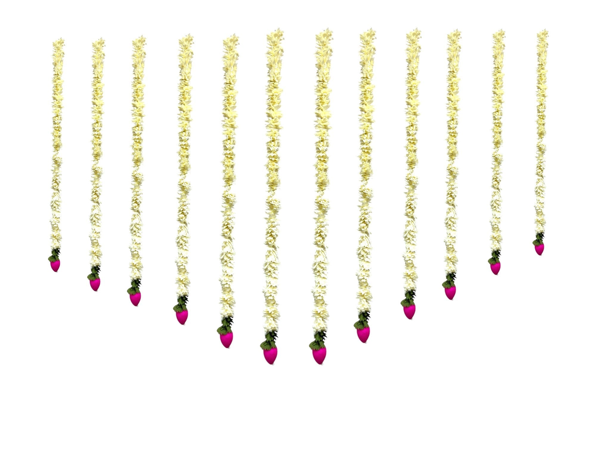 3 Feet Long Plastic Lotus Lari, Set of 12