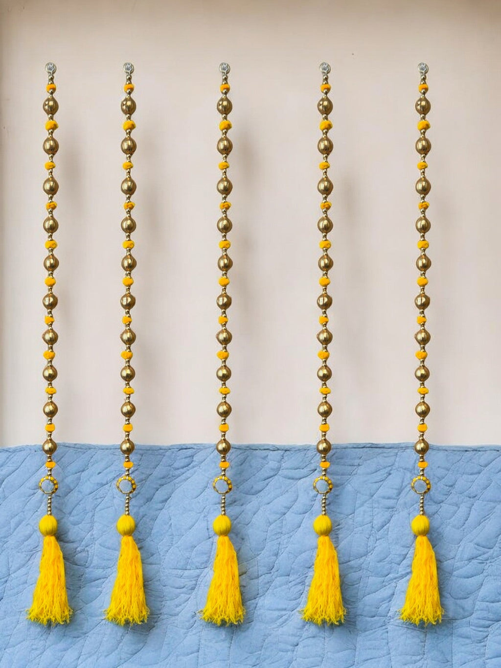 36" Gota Ball Lari With Tassels, set of 5