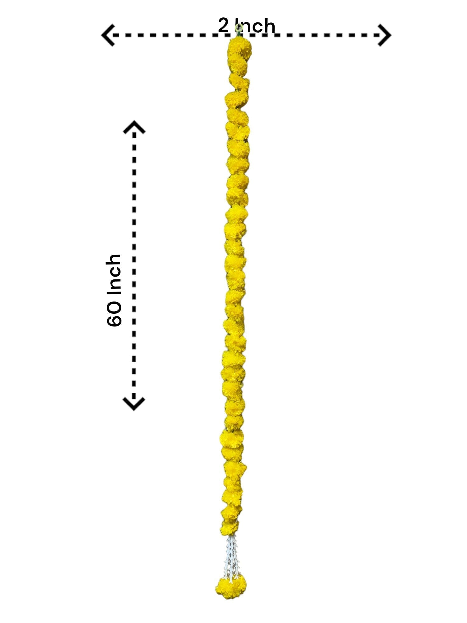 60" Long Artificial Marigold Lari, Set of 5