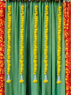 60" Long Artificial Marigold Lari, Set of 5
