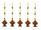 26" Long Gota Ball & Pearl Lari with Kite Tassels for Lohri or Makar Sankranti, Set of 5