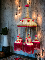 Jute Jhoomer with PomPom & Tassels