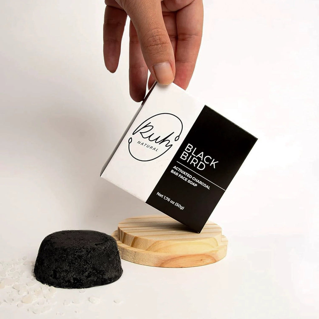 Activated Charcoal Bar Face Soap - Blackbird by Porto Boutique