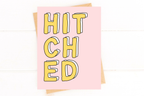 Hitched Cute Engagement Party Card Wedding Card for Couple by Five Dot Post
