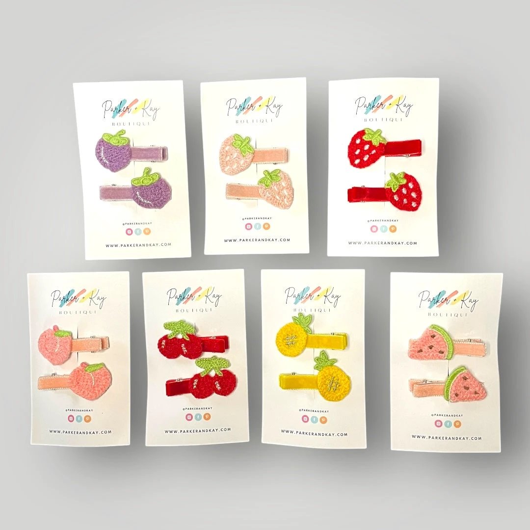 Fruity Fun Hair Clips by Parker + Kay Creative