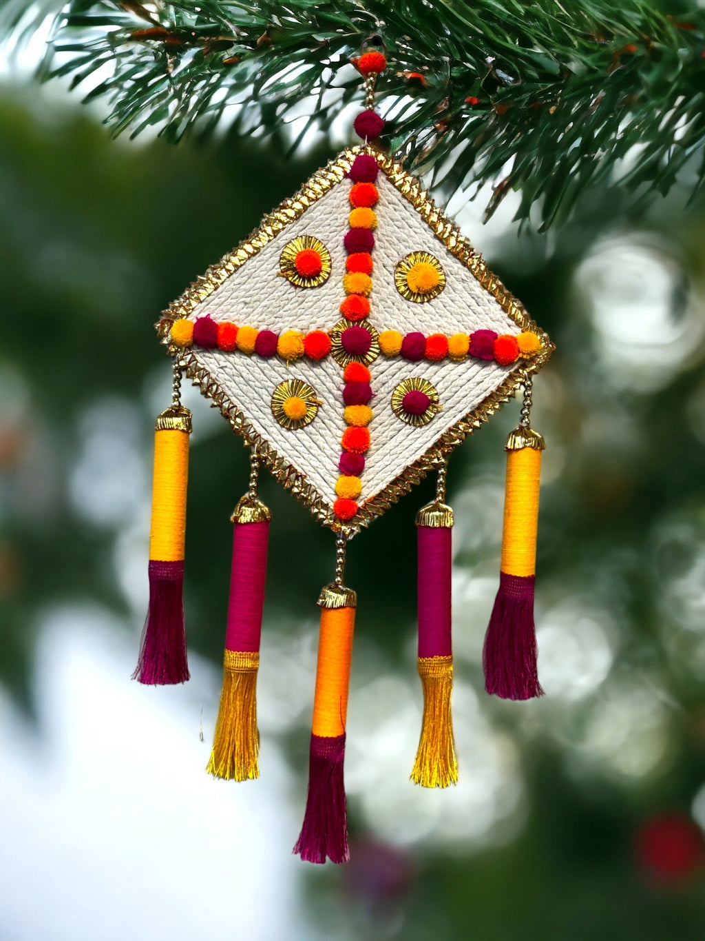 Jute Kite & Tassels Hanging