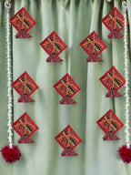 Fabric Kites with Zardozi, Set of 10