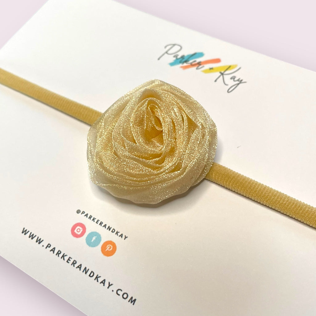 Chiffon Rose Baby Headband