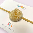 Chiffon Rose Baby Headband by Parker + Kay Creative