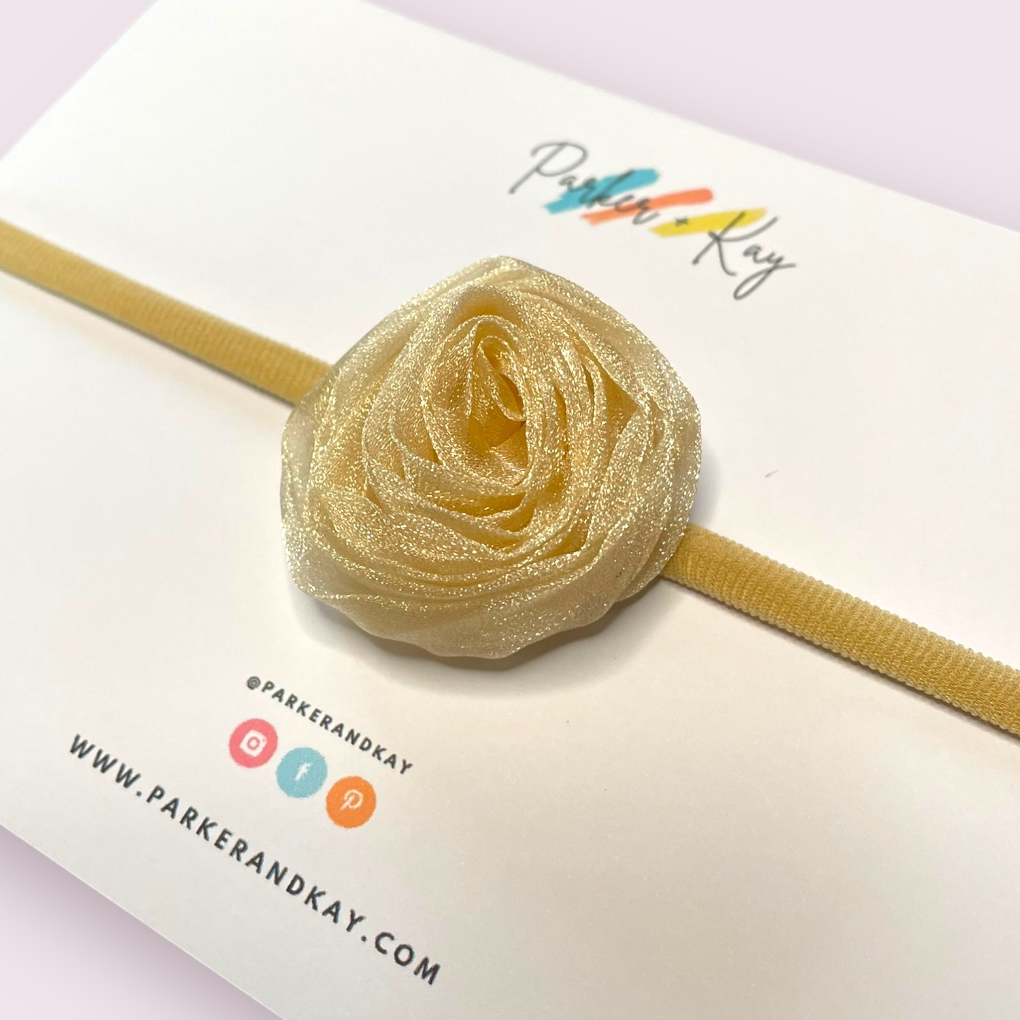 Chiffon Rose Baby Headband