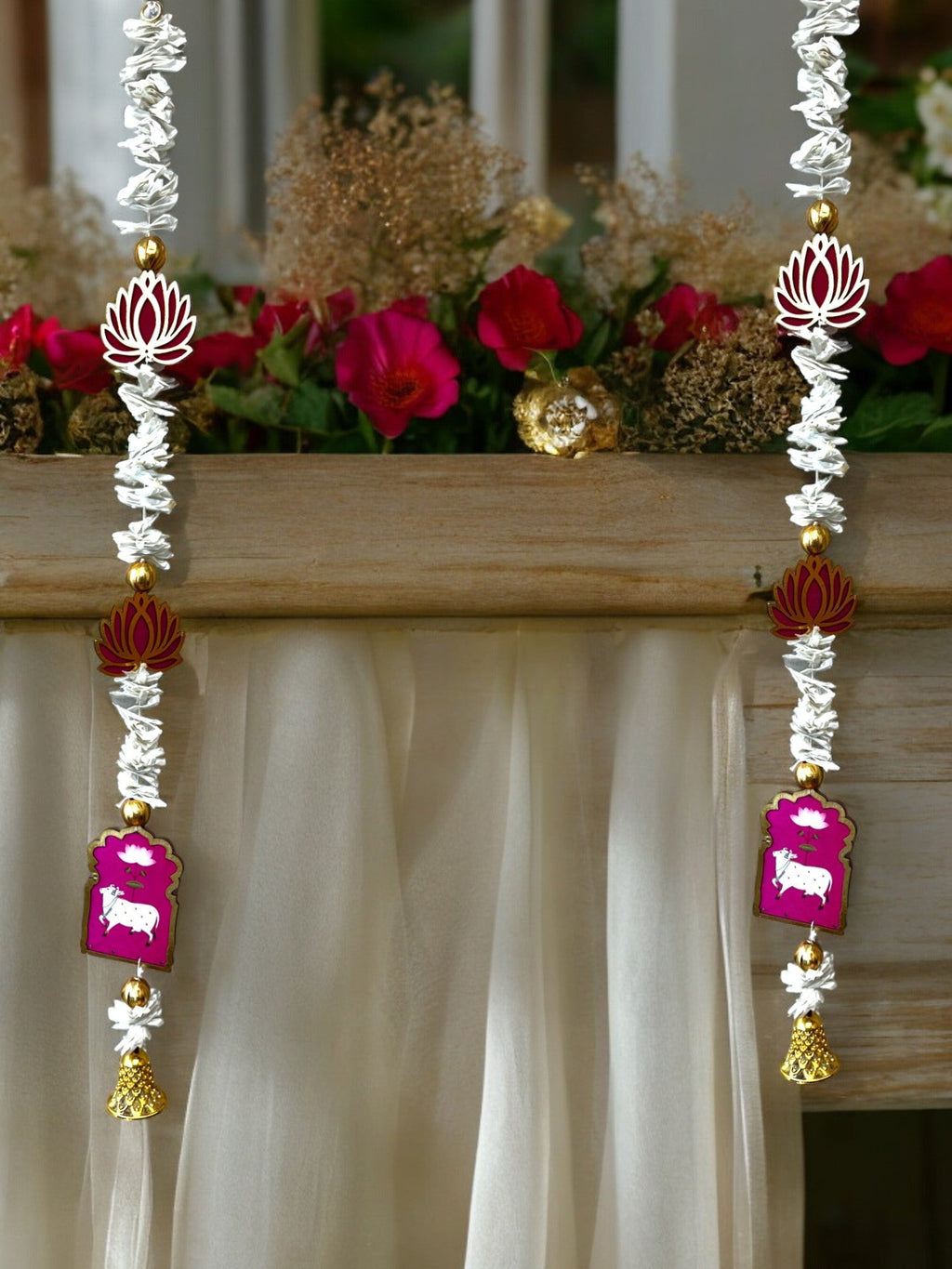 Pichwai, Lotus & Bell Lari, Set of 2