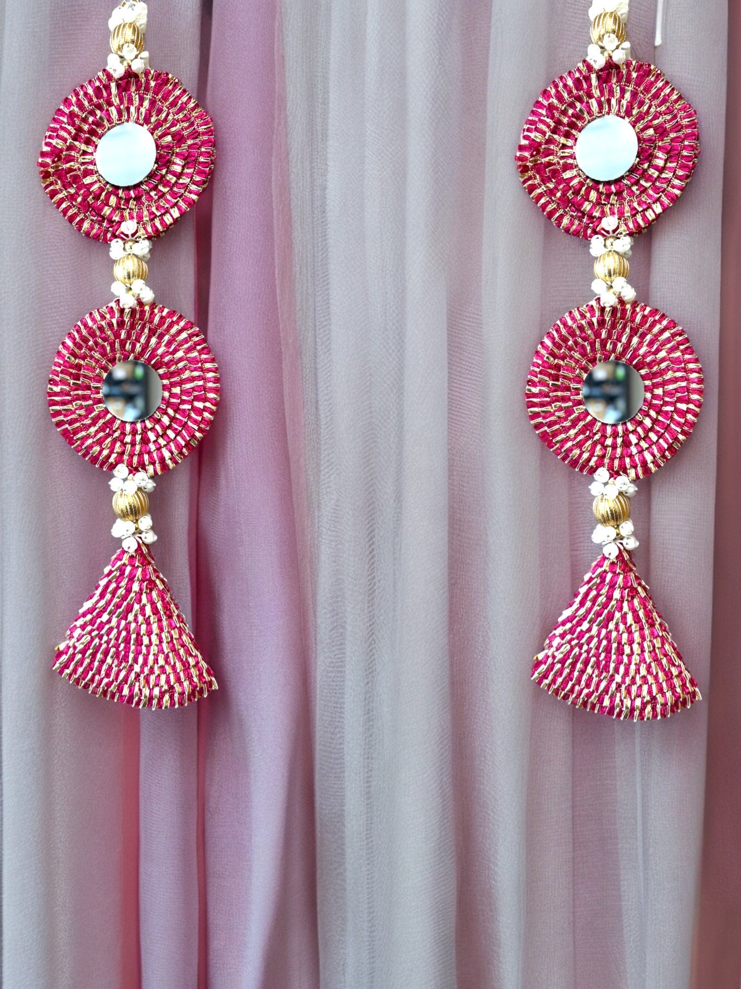 Mirror, Flowers & Bell Lari, Set of 2