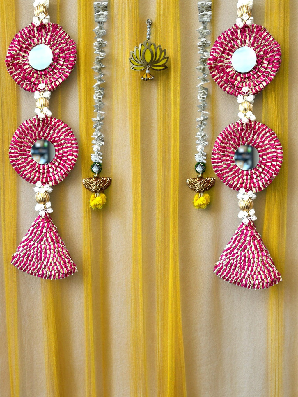 Mirror, Flowers & Bell Lari, Set of 2