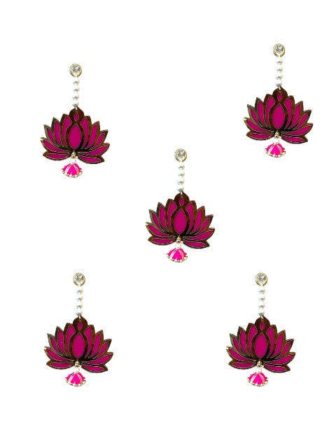 7" Long Lotus Hanging, Set of 5