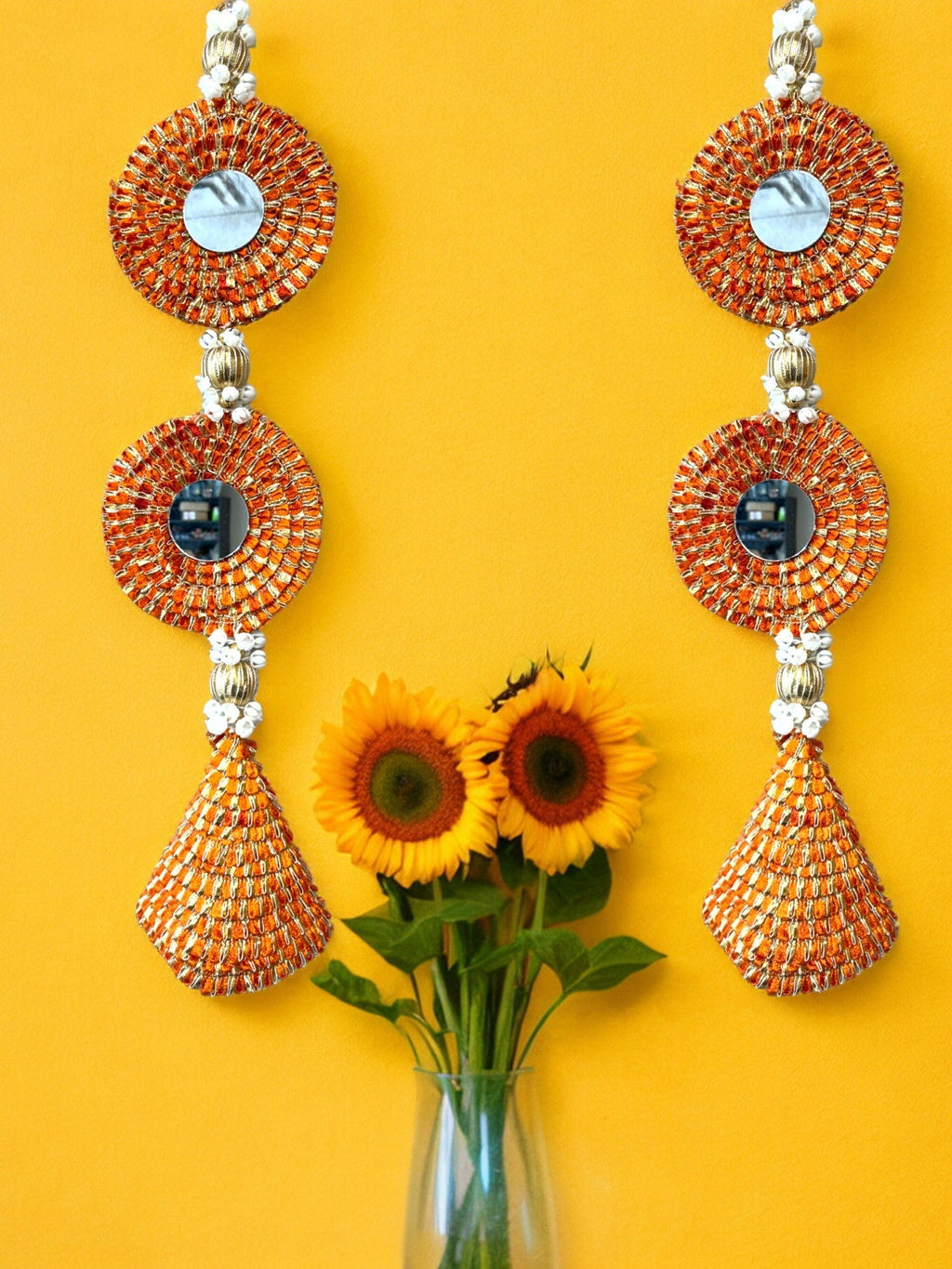 Mirror, Flowers & Bell Lari, Set of 2