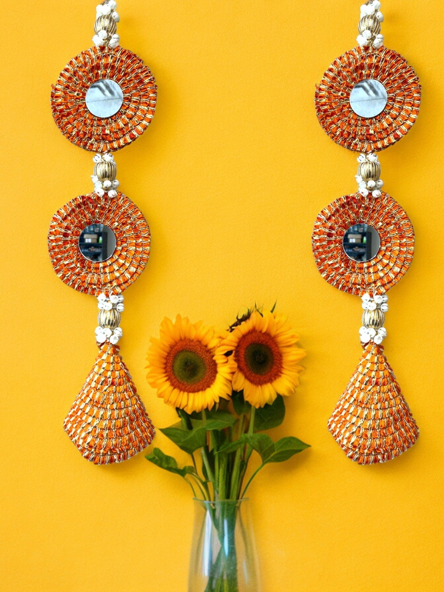 Mirror, Flowers & Bell Lari, Set of 2
