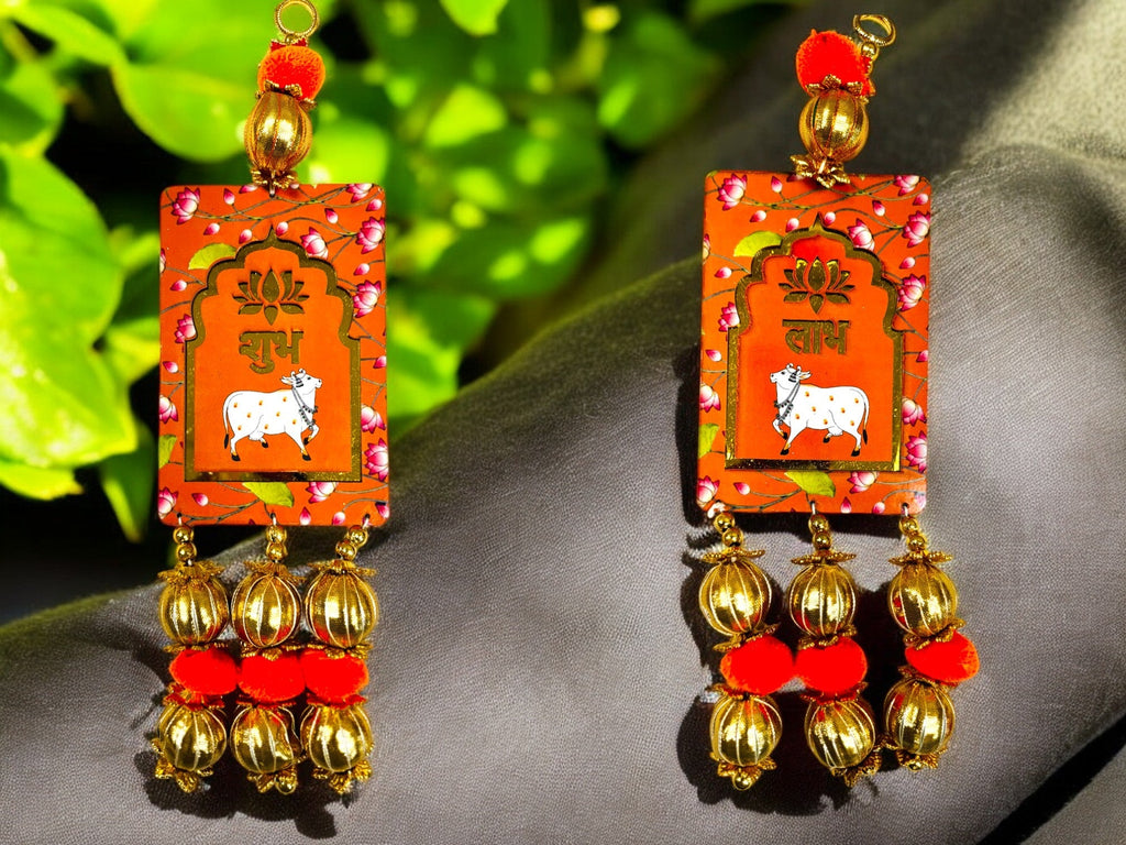Shubh Labh & Pichwai Gota Hanging,  Set of 2