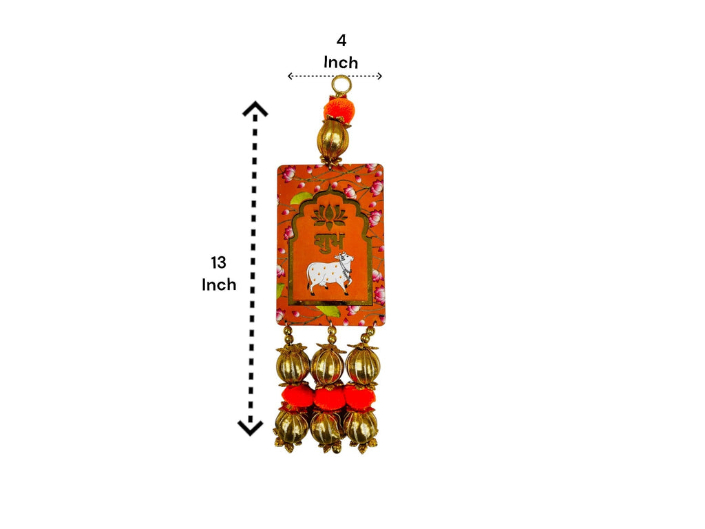 Shubh Labh & Pichwai Gota Hanging,  Set of 2