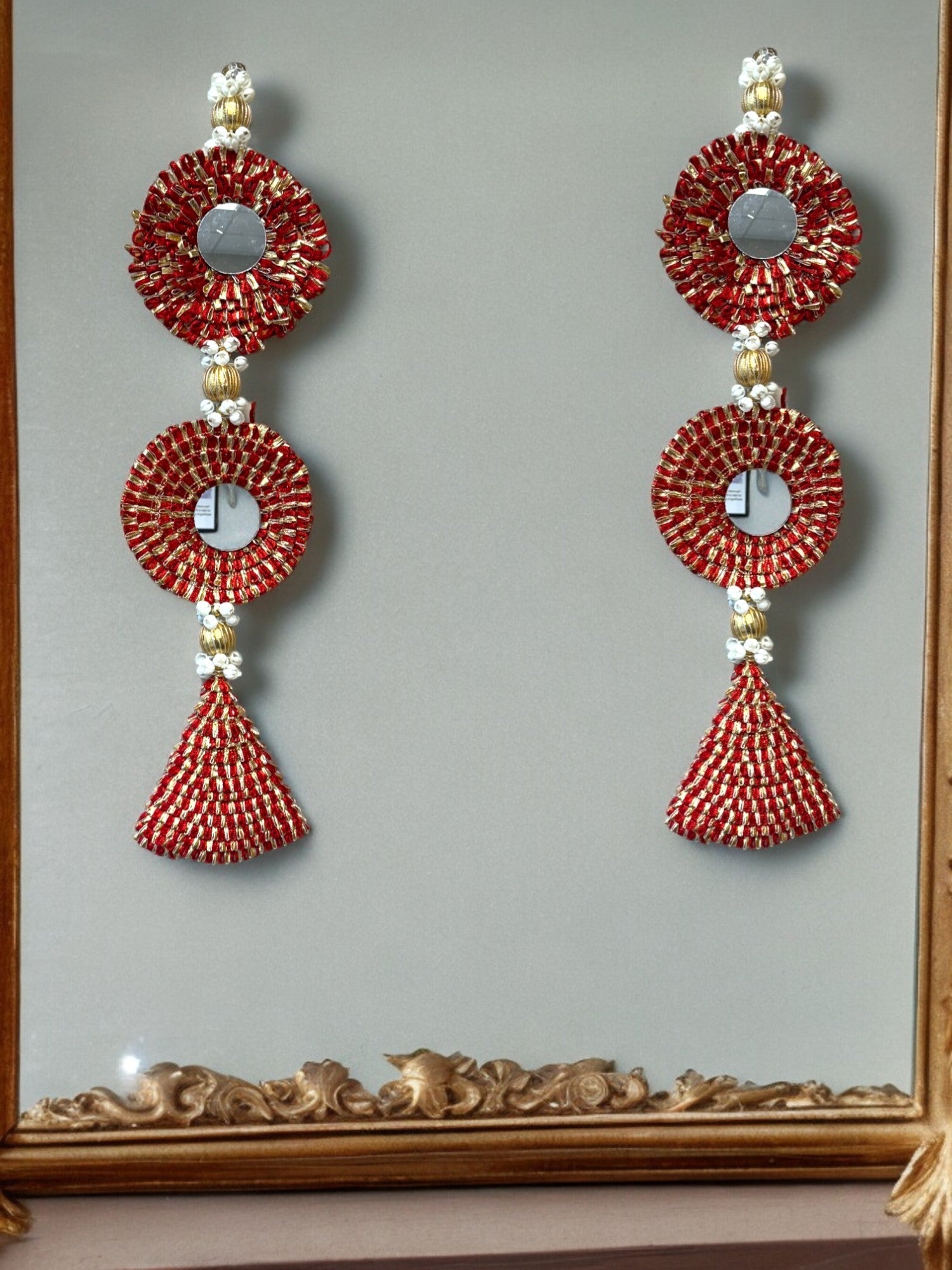 Mirror, Flowers & Bell Lari, Set of 2