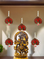 7" Long Lotus Hanging, Set of 5