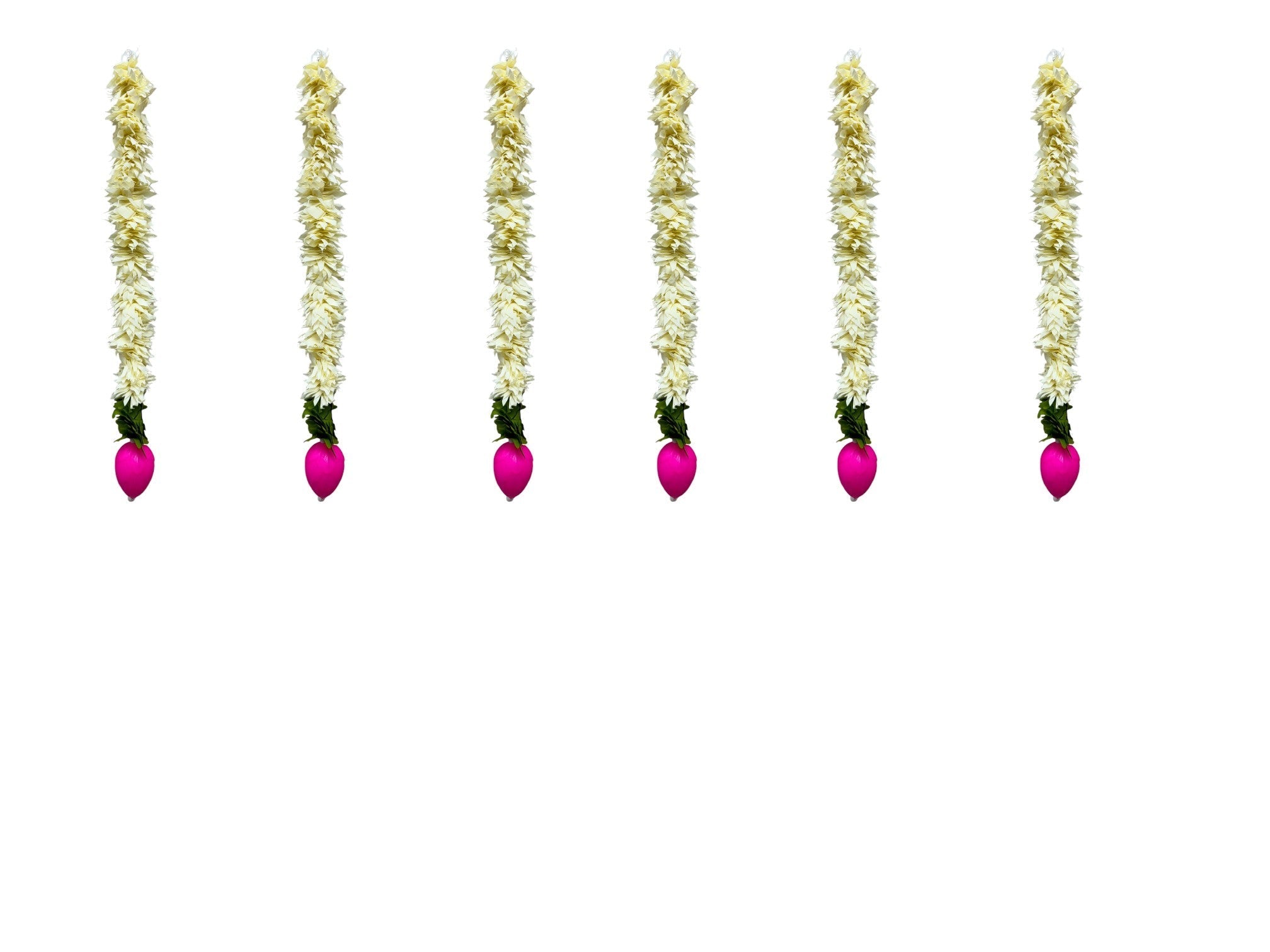 1.5 Feet Long Plastic Lotus Lari, Set of 6
