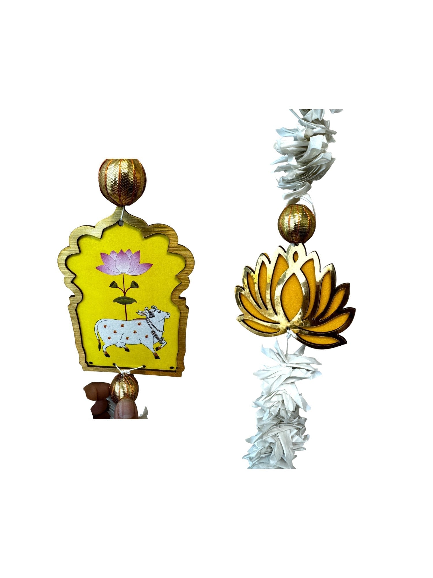 Pichwai, Lotus & Bell Lari, Set of 2