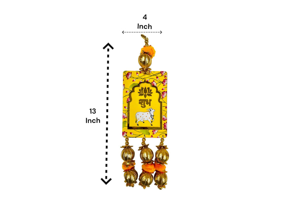 Shubh Labh & Pichwai Gota Hanging,  Set of 2