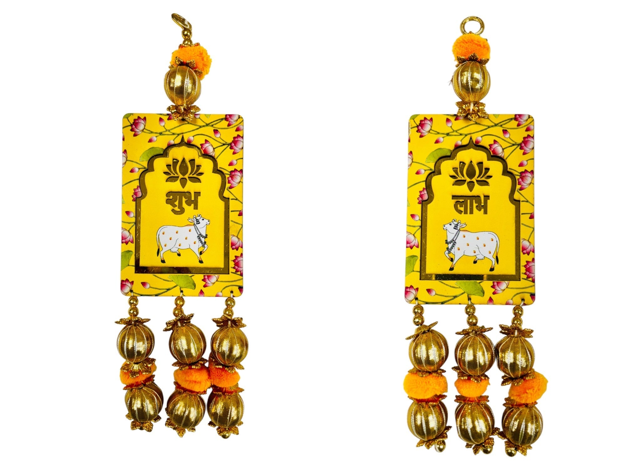 Shubh Labh & Pichwai Gota Hanging,  Set of 2