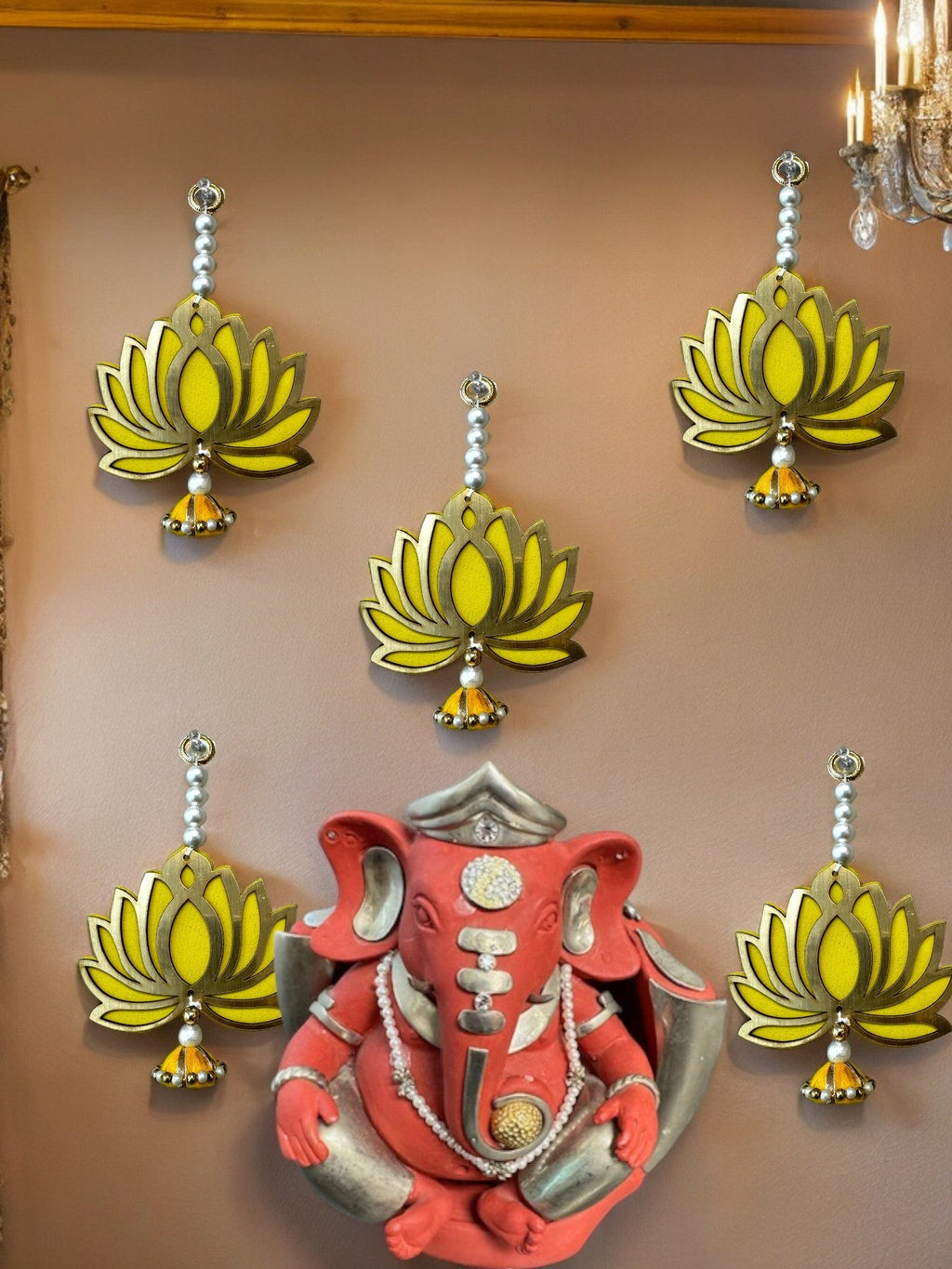 7" Long Lotus Hanging, Set of 5