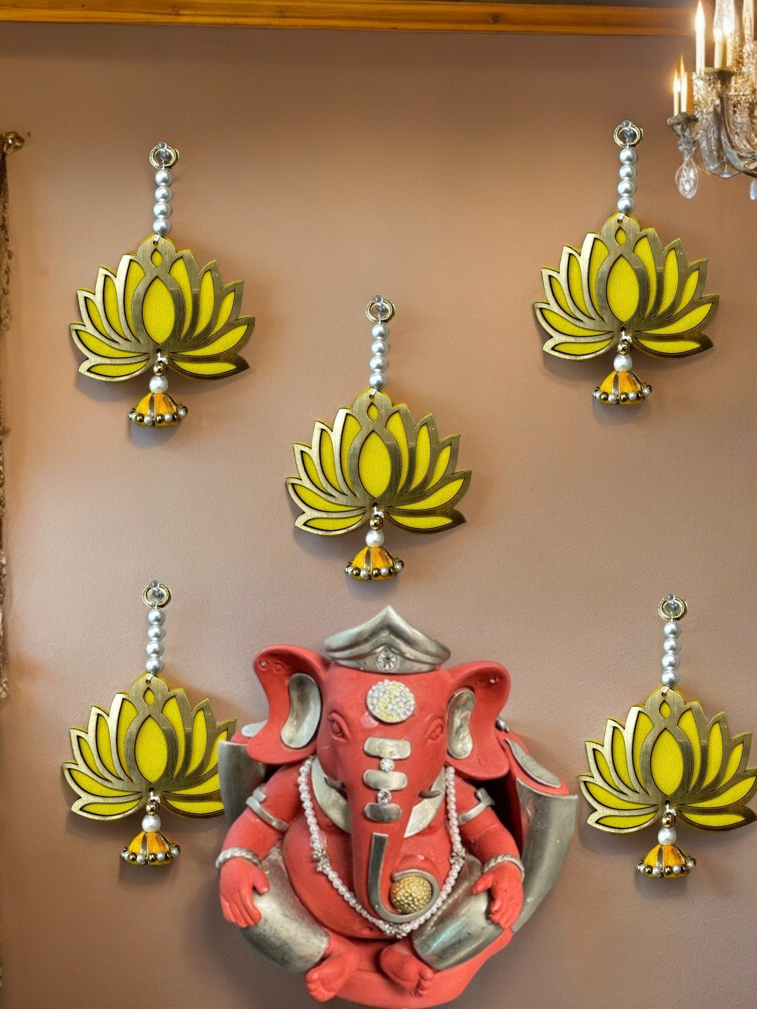 7" Long Lotus Hanging, Set of 5