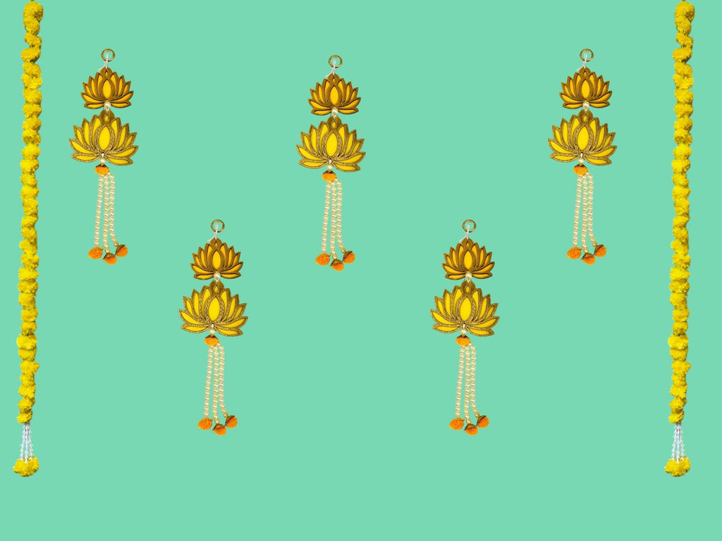 12" Long Lotus Hanging, Set of 5