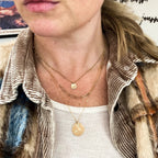 Hand Stamped Wish Coin Necklace by Derive Jewelry
