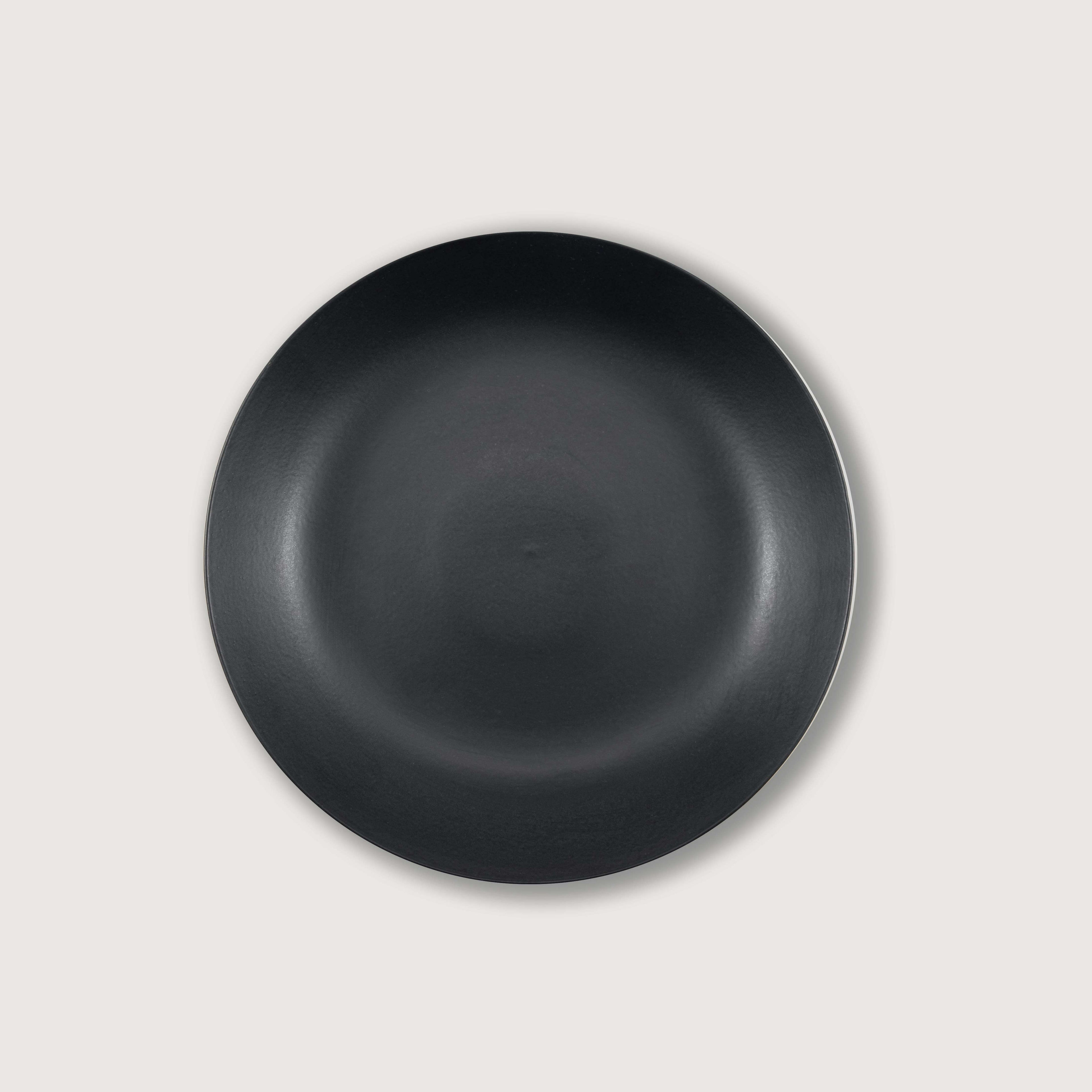 Matte Black Ceramic Footed Bowl